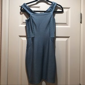 Topshop Silver Blue Bandage Dress